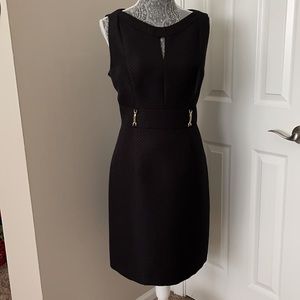 Tahari Black Basket weave dress